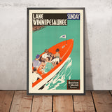 Reiseposter Lake Winnipesaukee: Sonntag von Charles W. Holmes 
