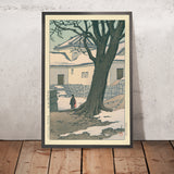Verweilte Schneedecke am Hikone-Schloss von Hasui Kawase, 1935 