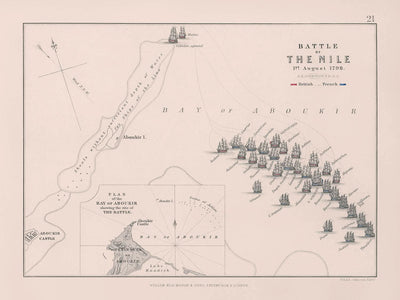 Batalla del Nilo, 1 de agosto de 1798, por AK Johnston, 1798