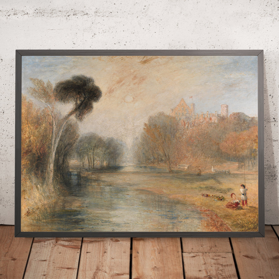 A framed image of Schloss Rosenau, Coburg by Turner, 1841