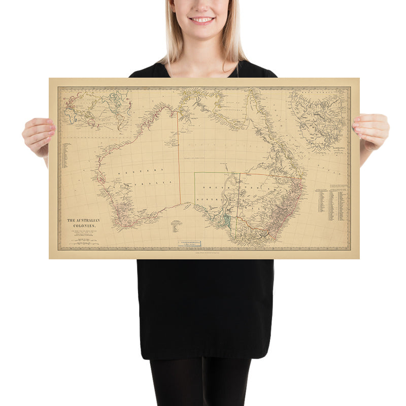 Rare Large Colonial Map of Australia by Stanford, 1859: Large NSW, Tasmania