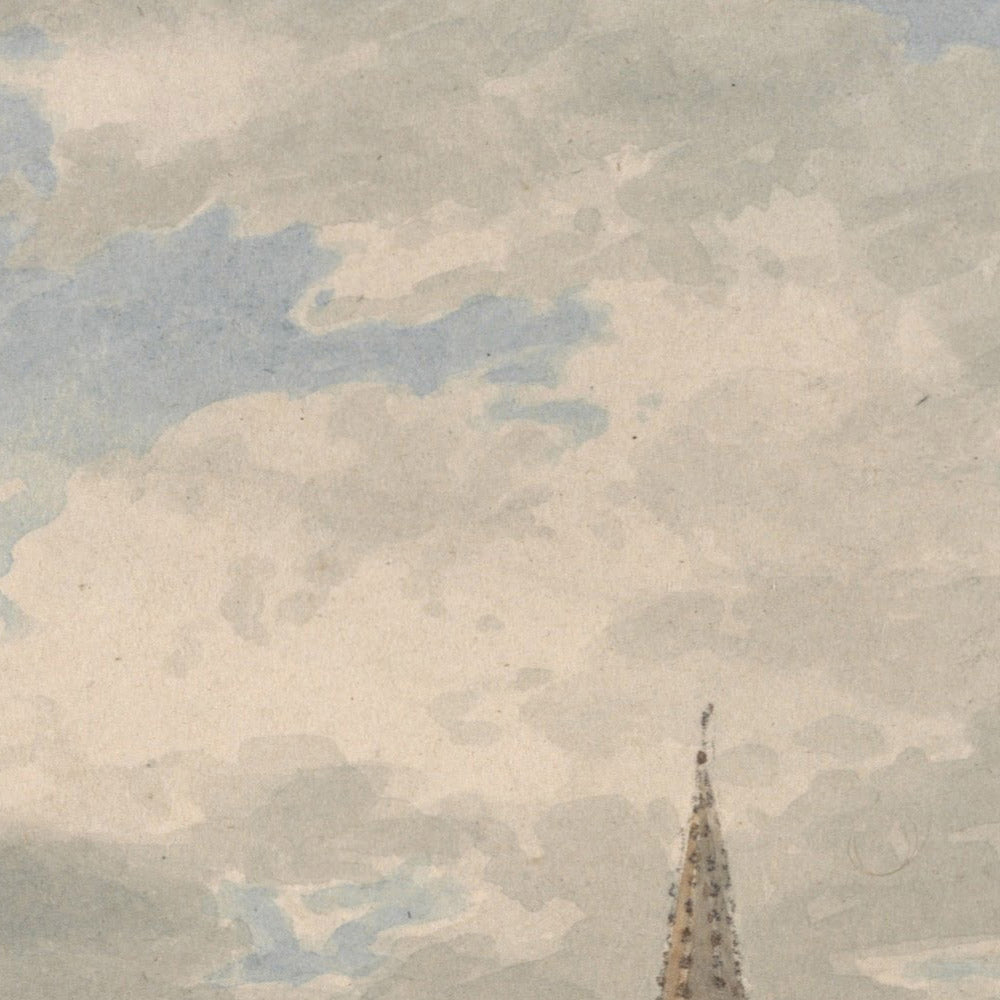 North East View of Grantham Church, Lincolnshire by Turner, 1797