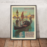 Manifesto di viaggio Venezia: da Parigi a Venezia di Frederic Hugo d’Alési, 1898 