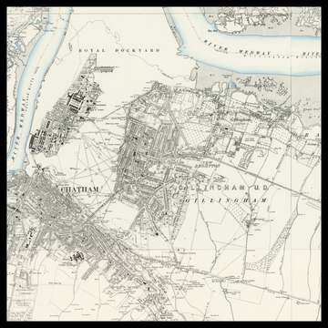 An old Ordnance Survey map of Gillingham