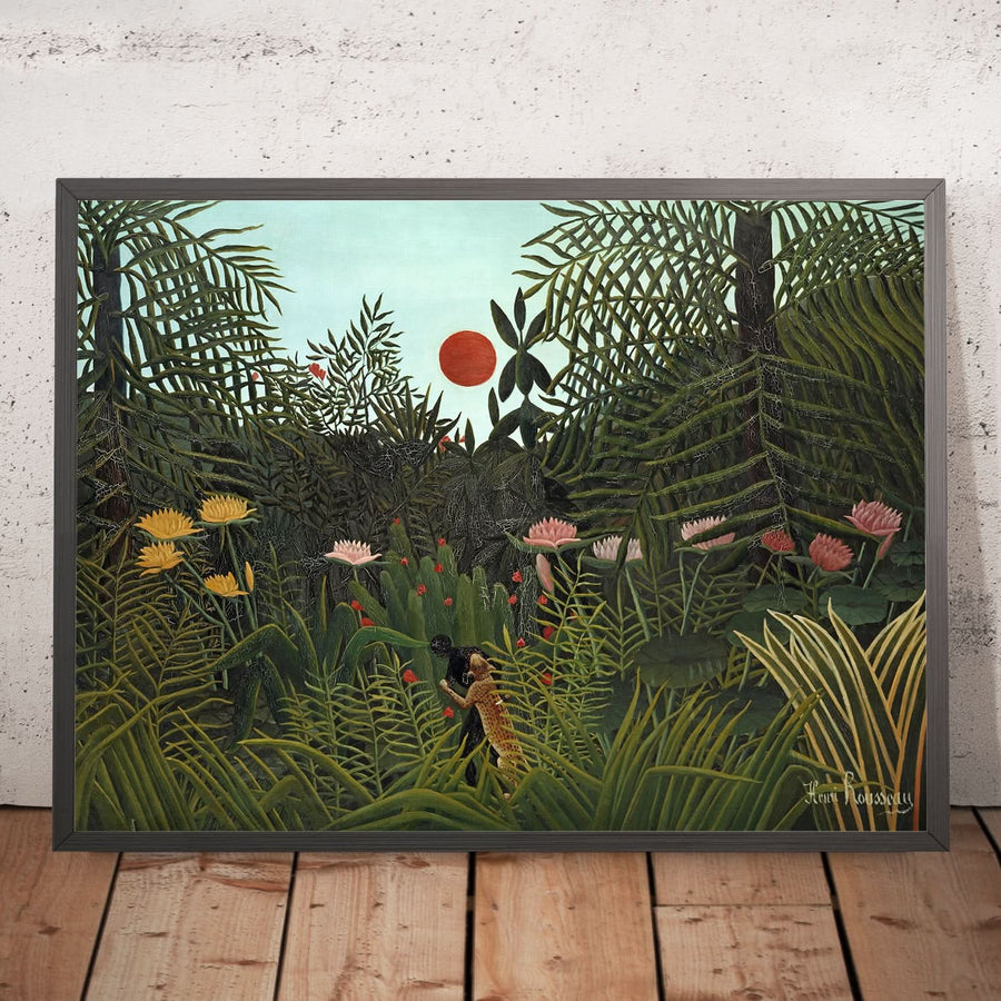 Foresta Vergine con Tramonto di Henri Rousseau, 1910 