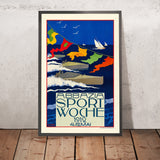 Opatija Reiseplakat: Abbazia Sportwoche 4.–12. Mai 1912 von Stefanie Glax, 1911 