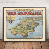 Antiguo mapa militar de Turquía de la Primera Guerra Mundial, 1916: Dardanelos, Galípoli, Çanakkale, cabo Helles, Sedd-el-Bahr 