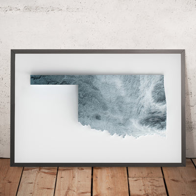 Oklahoma topografische 3D-Reliefkarte 