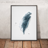 Taiwan Topographische 3D-Reliefkarte 