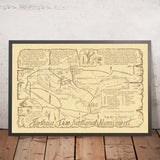 Ancienne carte du Monument national de Joshua Tree par Smith 1975 : Keys View, Lost Palms, Arch Rock, Cholla Garden, Amboy 