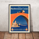 Poster di viaggio mediterraneo: le nostre crociere nel Mediterraneo 
