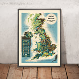 Great Britain Travel Poster: Her Natural and Industrial Resources