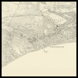 Mapa antiguo personalizado de Bournemouth 