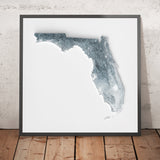 Carte topographique 3D de relief de la Floride 