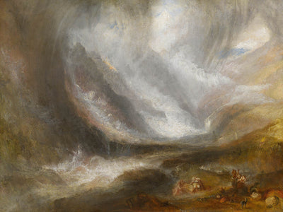 Vallée d'Aoste : Tempête de neige, avalanche et orage par Turner, 1836 