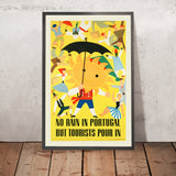 Affiche de voyage Portugal : Pas de pluie au Portugal par Nuno Costa 