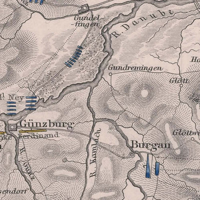 Battle Map of the Capitulation of Ulm in October 1805: Napoleonic Wars