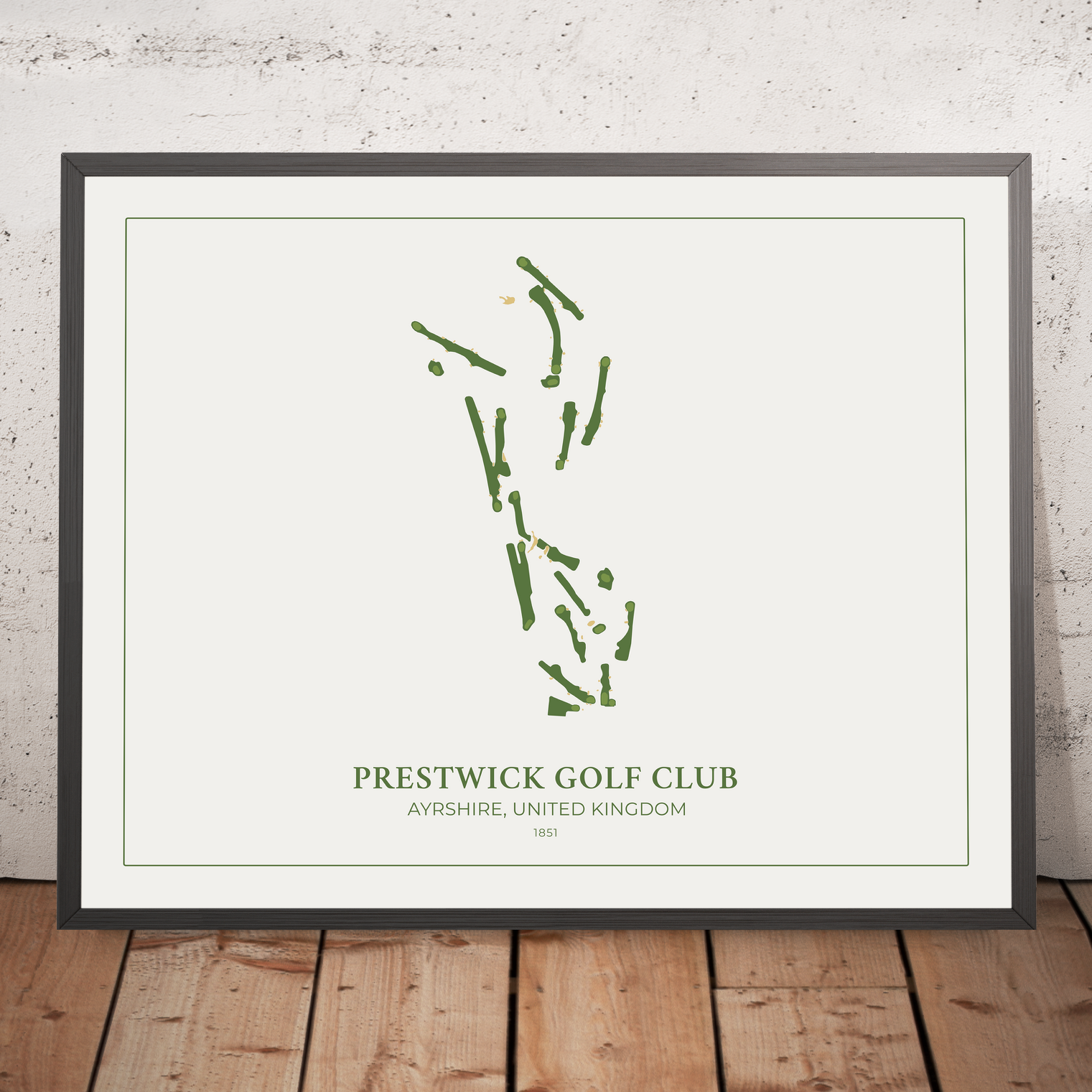 Prestwick Golf Club: Modern Golf Course Map – The Unique Maps Co.