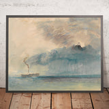 Un bateau à aubes dans une tempête par Turner, 1841 