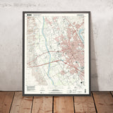 Map of Las Cruces, New Mexico by USGS, 1996 – Mesilla, Rio Grande & Organ Mountains