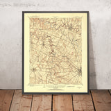 Old Map of Versailles, Kentucky by USGS, 1906 – Georgetown, Kentucky River & Elkhorn Creek