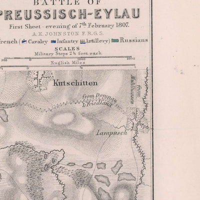 Battle of Preussisch-Eylau: First Evening, 7 February 1807, by AK Johnston