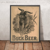 Vintage Buck Beer Poster, 1885