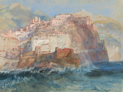 Genoa, from the Sea, looking up to the Church of Santa Maria Assunta in Carignano by Turner, 1802