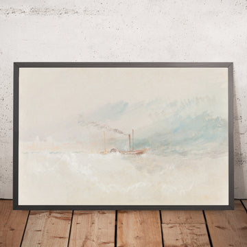Une image encadrée de A Packet Boat off Dover de Turner, 1836 (JMW Turner)