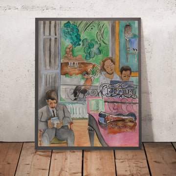 Una imagen enmarcada de La Leçon de musique (The Music Lesson) de Henri Matisse, 1917
