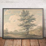 Paysage avec des arbres et des figures par Turner, 1796 