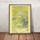 Old Map of Portland, Maine by USGS, 1944 – South Portland, Westbrook & Back Cove