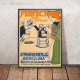 Perfect Bier-Siphon Vintage Beer Poster by Edmund Edel, 1897
