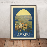 Affiche de voyage d’Assise : par Vittorio Grassi, 1920 