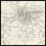 Carte ancienne personnalisée de Durham 