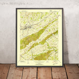 Old Map of Abingdon, Virginia by USGS, 1938 – Washington County, Holston River & Appalachians