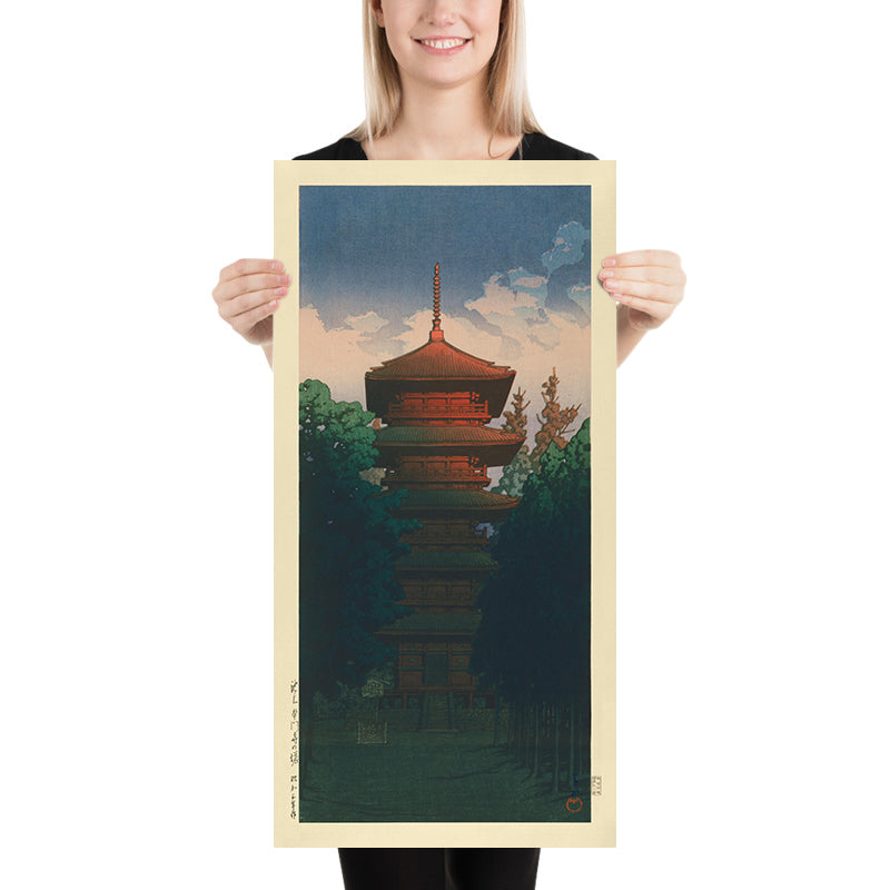 Pagoda del Tempio Honmon, Ikegami di Hasui Kawase, 1935 