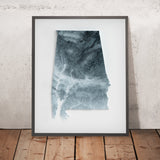 Alabama Topographic 3D Relief Map