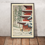 Templo Saishoin en la nieve de Hasui Kawase, 1936 
