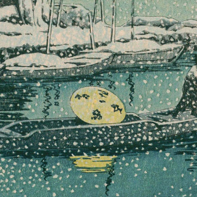 Snowstorm at Mukojima by Hasui Kawase, 1935