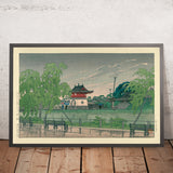 Rain at Shinobazu Pond by Hasui Kawase, 1935