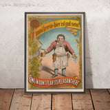 Come In, Don’t Fear! Vintage Drinks Advertising Poster, 1887