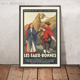 Affiche de voyage Les Eaux-Bonnes : station thermale par Inigo Bernoville, 1920 
