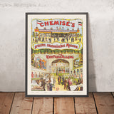Germany Travel Poster: Chemise’s Anatomical Museum and Art Exhibition by Adolf Friedländer, 1880