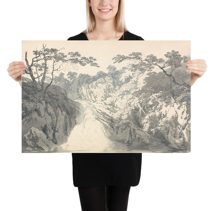 Landscape with Waterfall by Turner, 1796