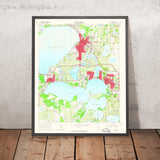 Old Map of Mount Dora, Florida by USGS, 1966 – Eustis, Lake Dora & Lake Eustis