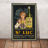 St. Luc Vintage Sweet White Wine Poster by John Ernest Chilton, 1925