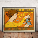 Pollet et Vittet Vintage Chocolate Poster by Henri Meunier, 1896