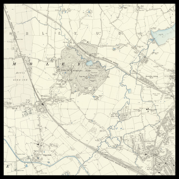An old Ordnance Survey map of Wembley