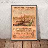 Compagnie Franco-Belge Vintage Genever and Grain Spirits Poster, 1910